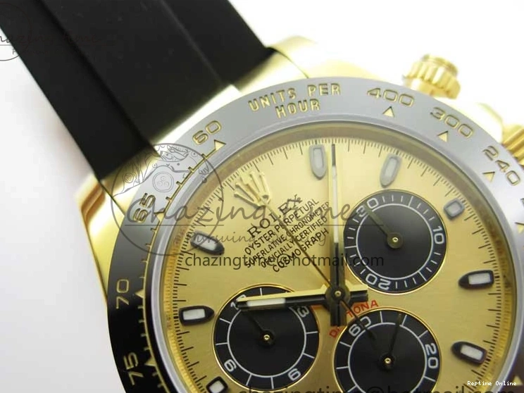 0501 Sporty Daytona 116518 KKF 1:1 Best Edition 904L Steel YG Black Dial on Rubber Strap A 2455
